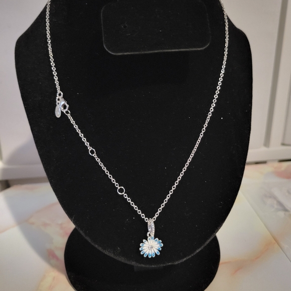 Pandora classic cable chain necklace with free retired pandora charm - Picture 1 of 4